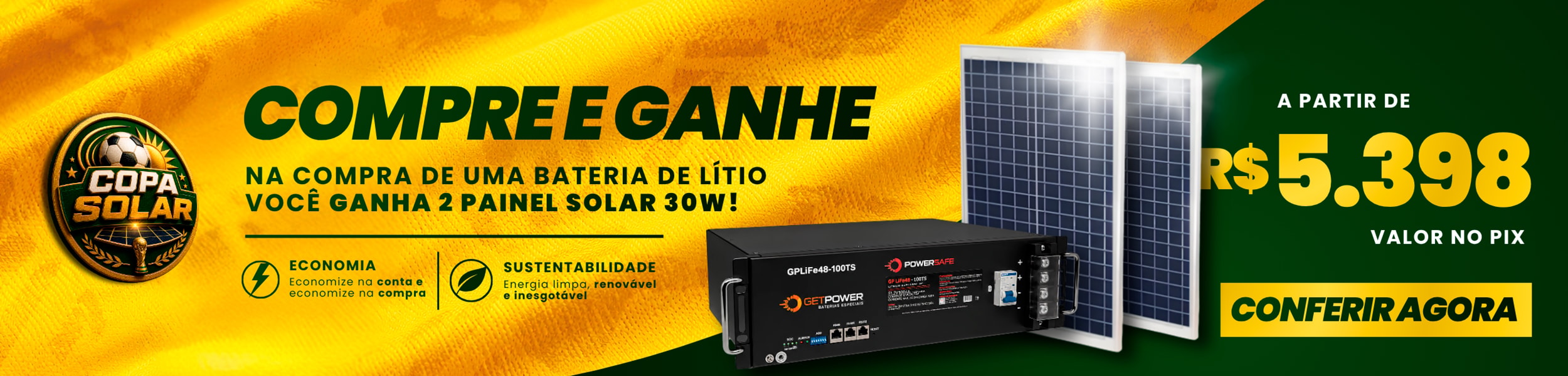 Compra e Ganhe Bateria Lítio
