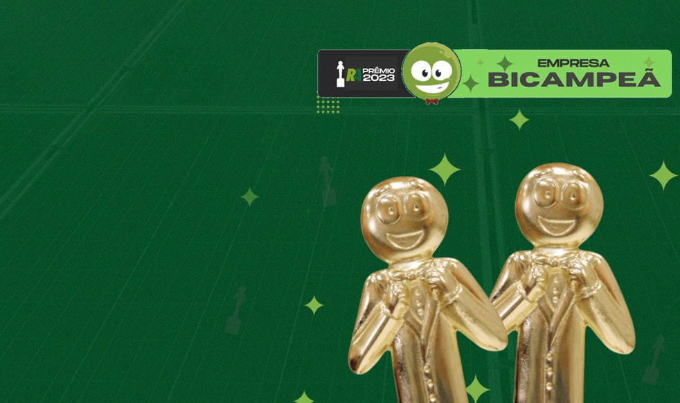 Somos bicampeões do <br>Prêmio Reclame Aqui!