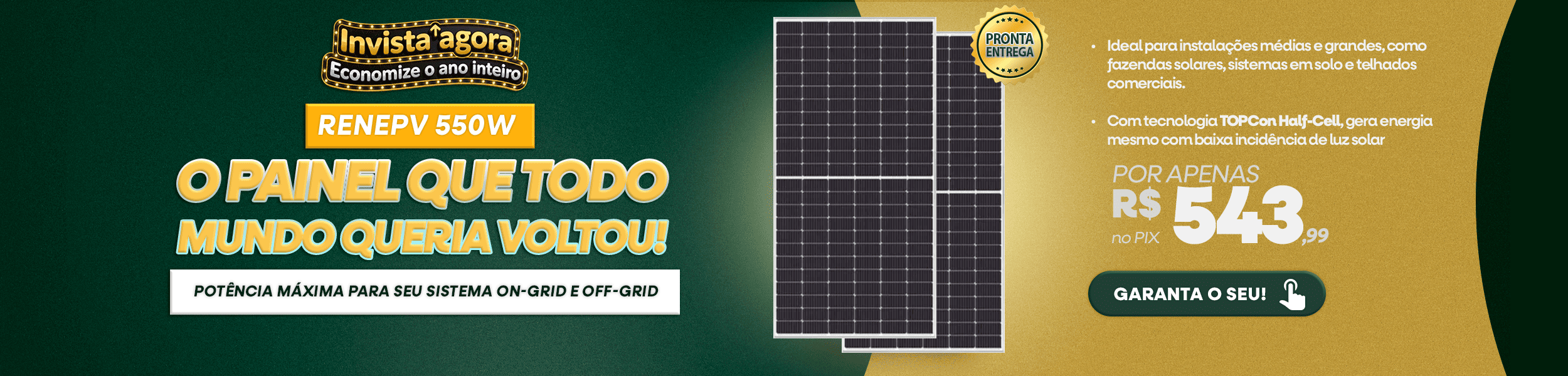 Painel Renepv 550W