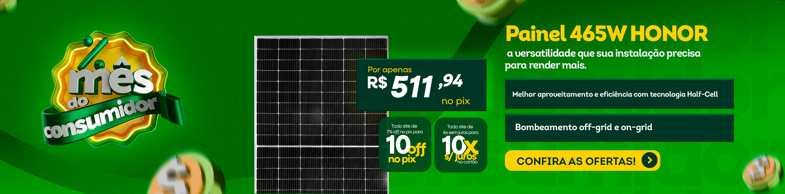Painel Honor 465W