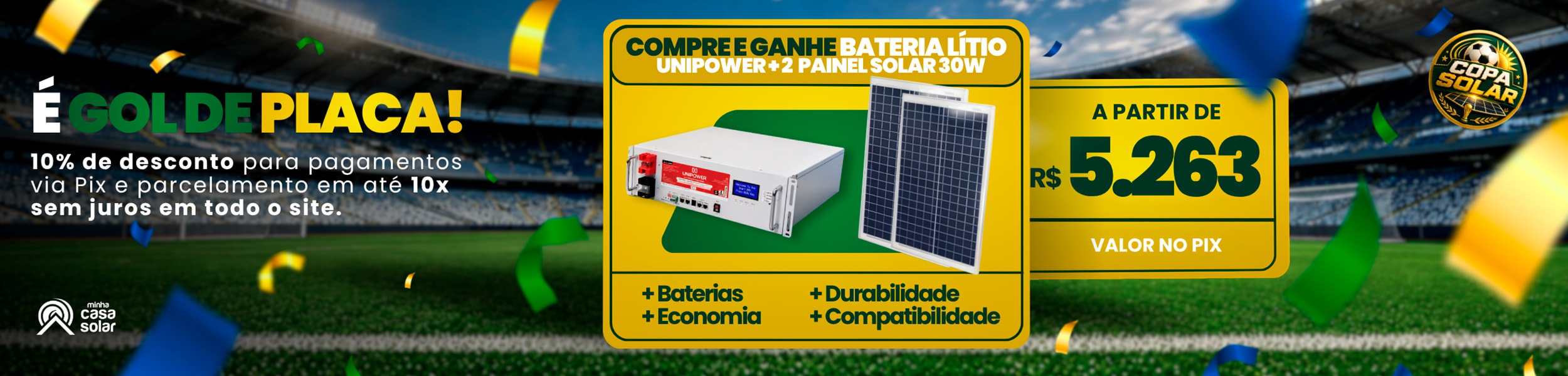 Compra e Ganhe Bateria Lítio