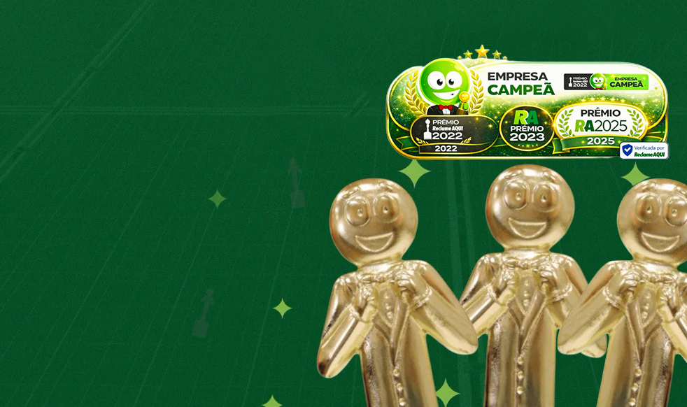 Somos TRIcampeões do <br>Prêmio Reclame Aqui!
