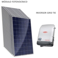 Kit Solar Grid-Tie até 584 Kwh/Mês para Microgeração (Conexão à Rede)