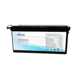 Bateria de Lítio 200Ah 2,56kW 12V Anern - AN-LFP12200