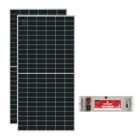 Bateria de Lítio Unipower 100Ah 48V com 2 Painel Solar 585W