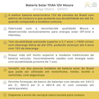 Bateria Estacionária 105Ah Moura Clean - 12MF105 Bateria Estacionária 105Ah Moura Clean - 12MF105