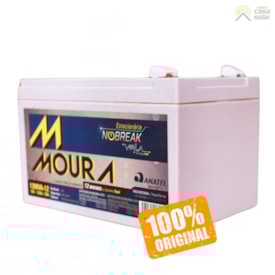 Segunda imagem do produto Bateria Estacionária VRLA 12Ah 12V Moura Nobreak - 12MVA-12