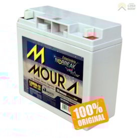 Segunda imagem do produto Bateria Estacionária VRLA 18Ah 12V Moura Nobreak - 12MVA-18