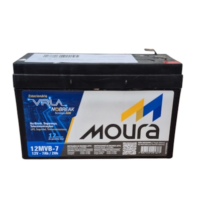Bateria Estacionária VRLA 7Ah 12V Moura Nobreak - Outlet