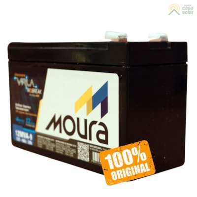 Segunda imagem do produto Bateria Estacionária VRLA 9Ah 12V Moura Nobreak - 12MVA-9