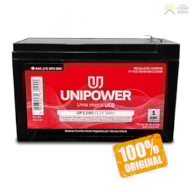 Segunda imagem do produto Bateria Estacionária VRLA Nobreak 9Ah 12V Unipower - UP1290
