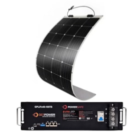 Bateria Lítio Getpower 100Ah 48V com Painel 250W Flexível