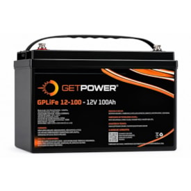 Bateria Solar De Lítio 100Ah 1,28kW 12V GetPower GPLife 12-100