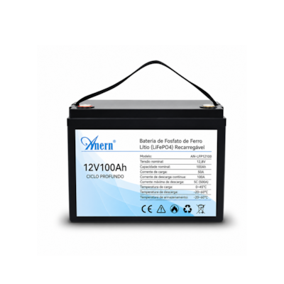 Segunda imagem do produto Bateria Solar de Lítio 100Ah 12,8V 1,27kW Anern - AN-LFP12100