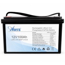 Bateria Solar de Lítio 100Ah 12,8V 1,27kW Anern - AN-LFP12100