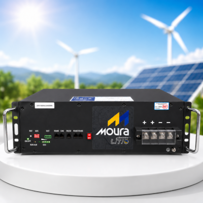 Bateria Solar de Lítio 100Ah 24V 2,4kW 6000 Ciclos Moura - 24MSL100