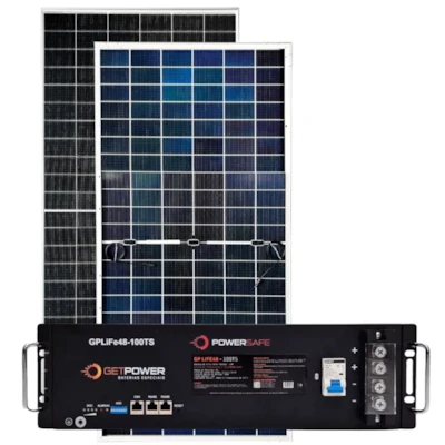 Bateria Solar De Lítio 100Ah 4,8kW 48V 6000 Ciclos Getpower GPLIFE48-100TS
