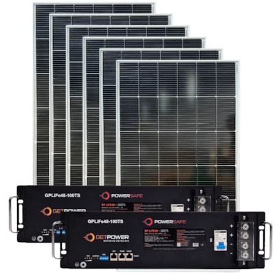 Bateria Solar De Lítio 100Ah 4,8kW 48V 6000 Ciclos Getpower GPLIFE48-100TS