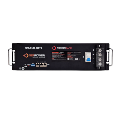 Bateria Solar De Lítio 100Ah 4,8kW 48V Getpower Com Suporte GPLIFE48-100TS FW Growatt