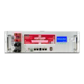 Bateria Solar de Lítio 100Ah 48V 4,8kW com Display Unipower UPLFP48-100 3U EN