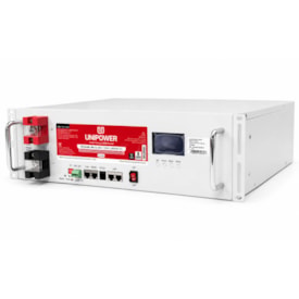 Bateria Solar de Lítio 100Ah 48V 4,8kW com Display Unipower UPLFP48-100 3U EN