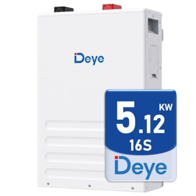 Bateria Solar De Lítio 100Ah 6000 Ciclos 5,12kW Deye - SE-F5