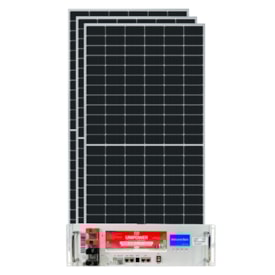 Bateria Solar De Lítio 150Ah 48V Unipower com 3 Painel Solar 585W