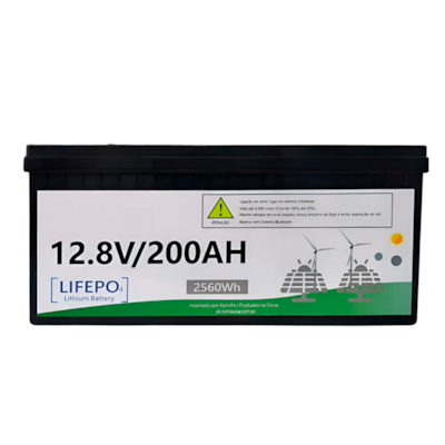 Bateria Solar De Lítio 200Ah 2,4kW 12V Enershare BE12200