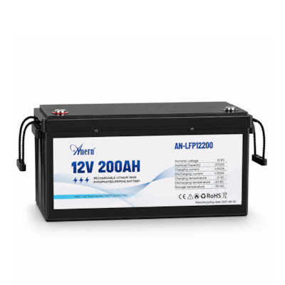 Bateria Solar de Lítio 200Ah 2,56kW 12V Anern - AN-LFP12200