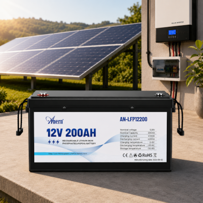 Segunda imagem do produto Bateria Solar de Lítio 200Ah 2,56kW 12V Anern - AN-LFP12200