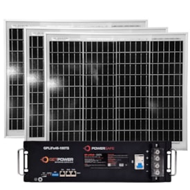 Bateria Solar Getpower 100Ah 48V com 3 Painel Solar 30W