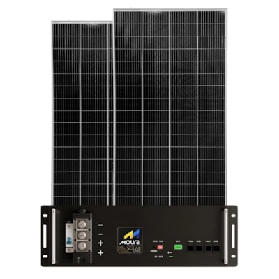 Bateria Solar Lítio Moura 48V 100Ah com 2 Placas 340W Monocristalino