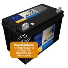 Segunda imagem do produto Bateria Solar Moura 111Ah - 12MS111Ah (antiga 105Ah)