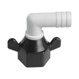 Bico Conector em L Rosca 14 FNPT Saída Farpa 1/2