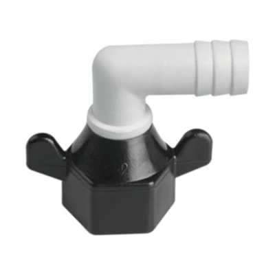 Bico Conector em L Rosca 14 FNPT Saída Farpa 1/2
