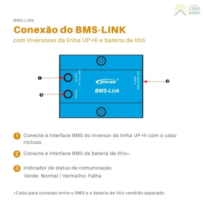 Segunda imagem do produto BMS-LINK para Comunicação entre Inversor e Bateria - Epever