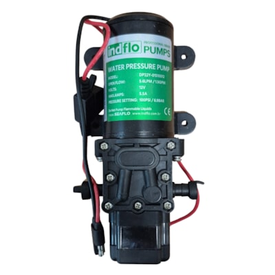 Bomba de Pressurização 1,5GPM 5.68l/Min 100PSI 12V 5,5A Indflo - Outlet
