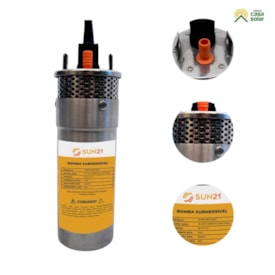 Segunda imagem do produto Bomba Solar de Diafragma 12/24V 420L/h 60MCA Sun21-BSD-6024
