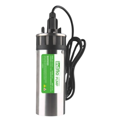Bomba Solar Submersa 150 a 390L/hora até 70MCA 24V Indflo