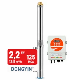 Bomba Solar Submersa 2200W 120MCA ou 12800L/h Dongyin 4SDS14-125-240-2200