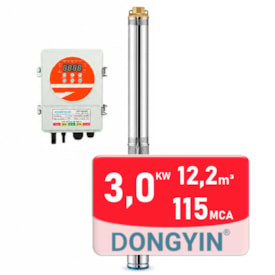 Bomba Solar Submersa 3000W 110MCA ou 12200L/h Dongyin 4SDS18-115-280-3000