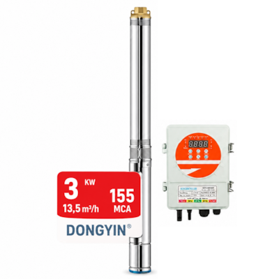 Bomba Solar Submersa 3000W 150MCA ou 13000L/h Dongyin 4SDS14-155-280-3000