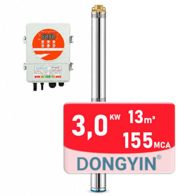 Bomba Solar Submersa 3000W 150MCA ou 13000L/h Dongyin 4SDS14-155-280-3000