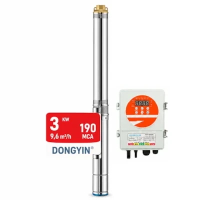 Bomba Solar Submersa 3000W 190MCA ou 10000L/h Dongyin 4SDS10-190-280-3000