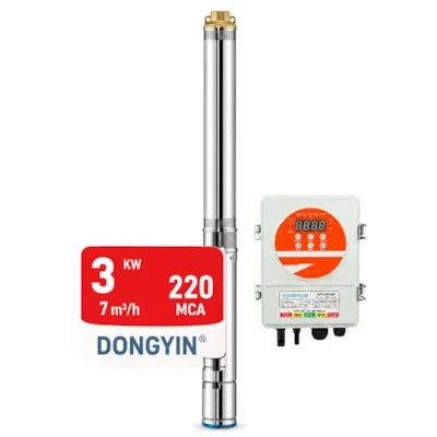 Bomba Solar Submersa 3000W 220MCA ou 7000L/h Dongyin 4SDS7-220-280-3000