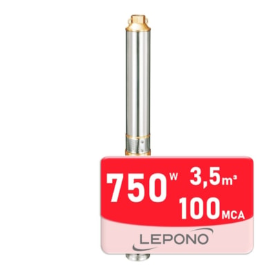 Bomba Solar Submersa 750W 98MCA 3600L/h Lepono 3LNP3.6-106-110
