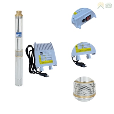 Segunda imagem do produto Bomba Submersa 0,5CV Monofásica 3 Fios 127V 59MCA - Ebara BMQ 3BPS2-10