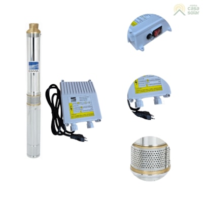 Segunda imagem do produto Bomba Submersa 1,5CV Monofásica 3 Fios 220V 134MCA - Ebara BMQ 3BPS2-22