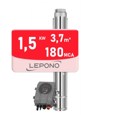 Bomba Submersa Solar 1500W 110V 180MCA Lepono - 3LDP3.8 180 110 1500