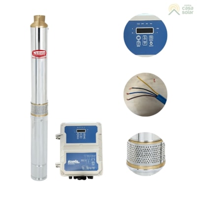 Segunda imagem do produto Bomba Submersa Solar 1500W 180V 184MCA Ebara - 3SBPS2-22 CE